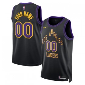 Camiseta Hombre NBA Los Angeles Lakers Personalizadas 2025-26 Nike City Edition Negro Swingman